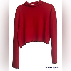 Heart and Hips Size Large Cropped Turtleneck